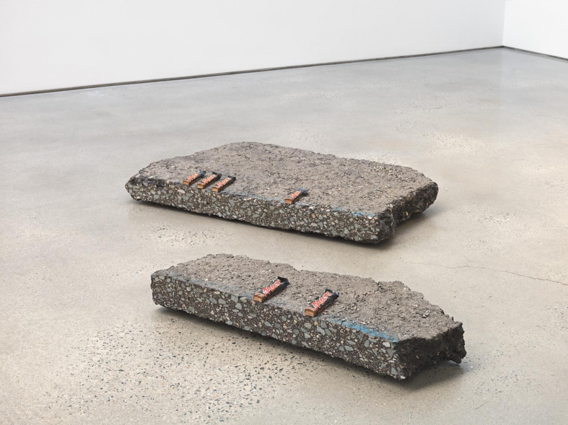 Mars, 2018. Two asphalt blocks and 6 Mars bars,