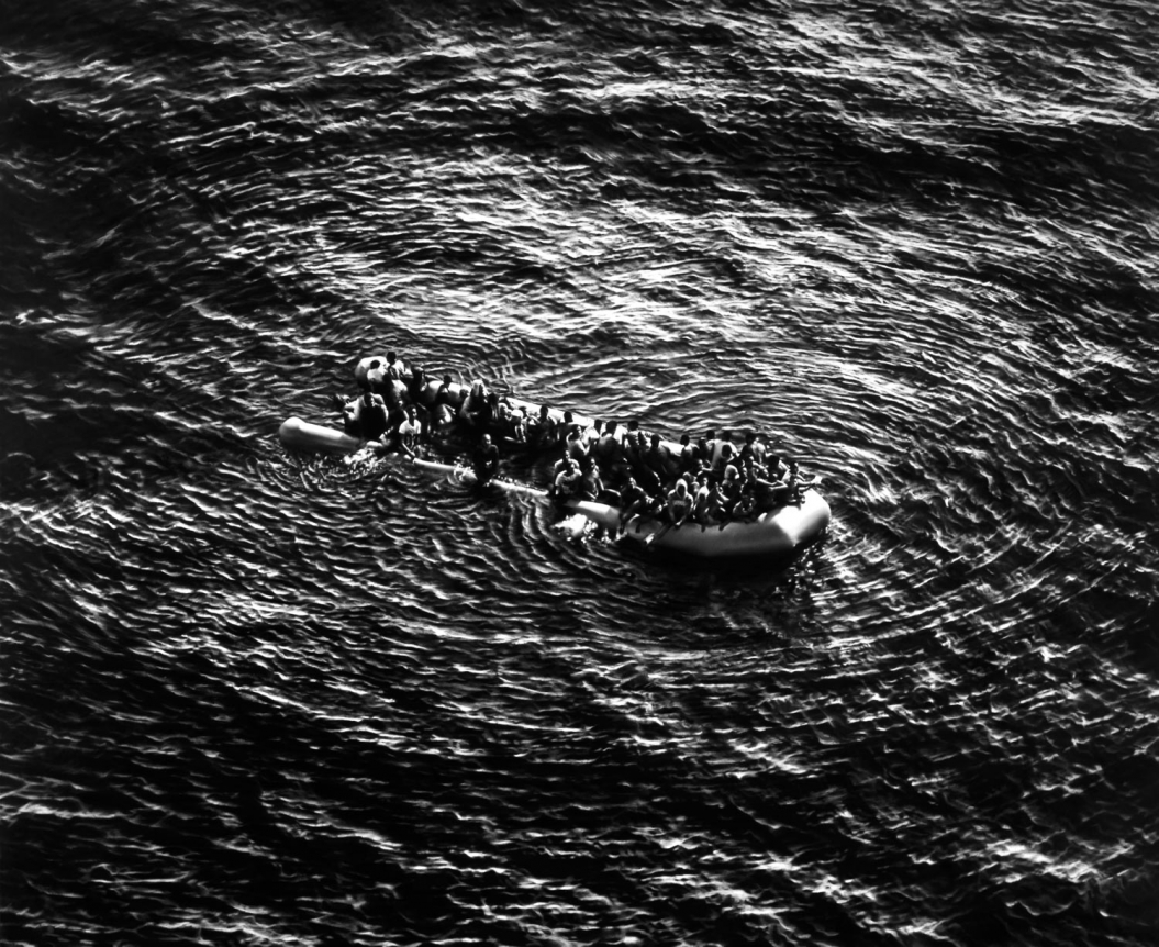 Untitled (Refugees Moonbird Sighting, Mediterranean Sea; May 5, 2017), 2019.