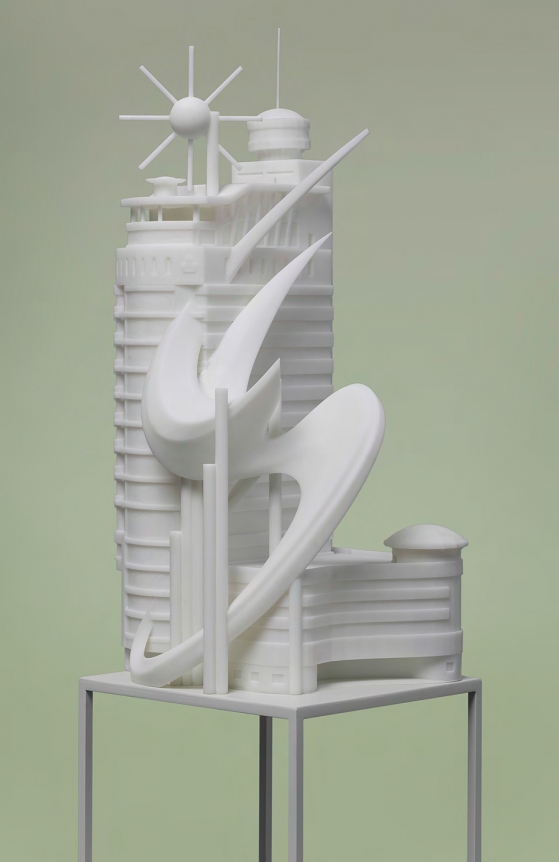 Shanghai Education Television Station, 2017. 3-print photopolymer resin, 24.5 x 21.9 x 50 cm.