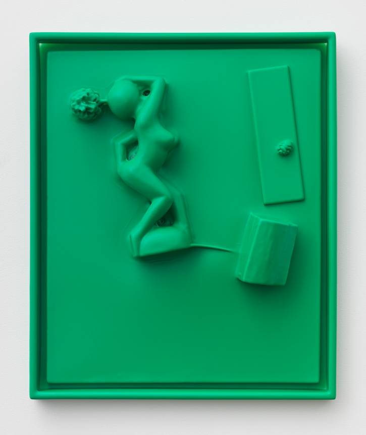 Wheat, 2018. HDPE, Wood, 23 7/8 x 20 x 4 inches (60.6 x 50.8 x 10.2 cm).