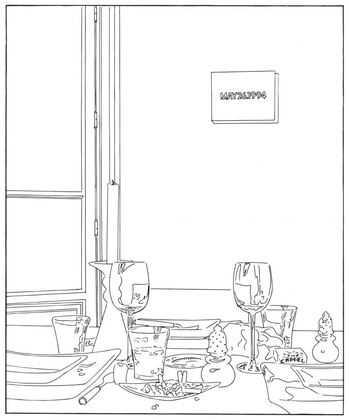 Still Life (Candle) (traced), 2003/2013