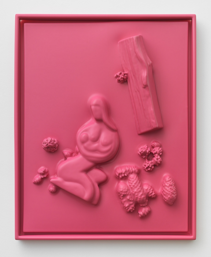 Tobacco, 2018. HDPE, Wood, 27 3/4 x 22 1/4 x 5 1/4 inches (70.5 x 56.5 x 13.3 cm).