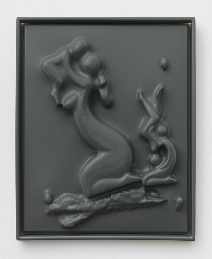 Fish, 2018. HDPE, Wood, 27 7/8 x 22 3/8 x 3 inches (70.8 x 56.8 x 7.6 cm).