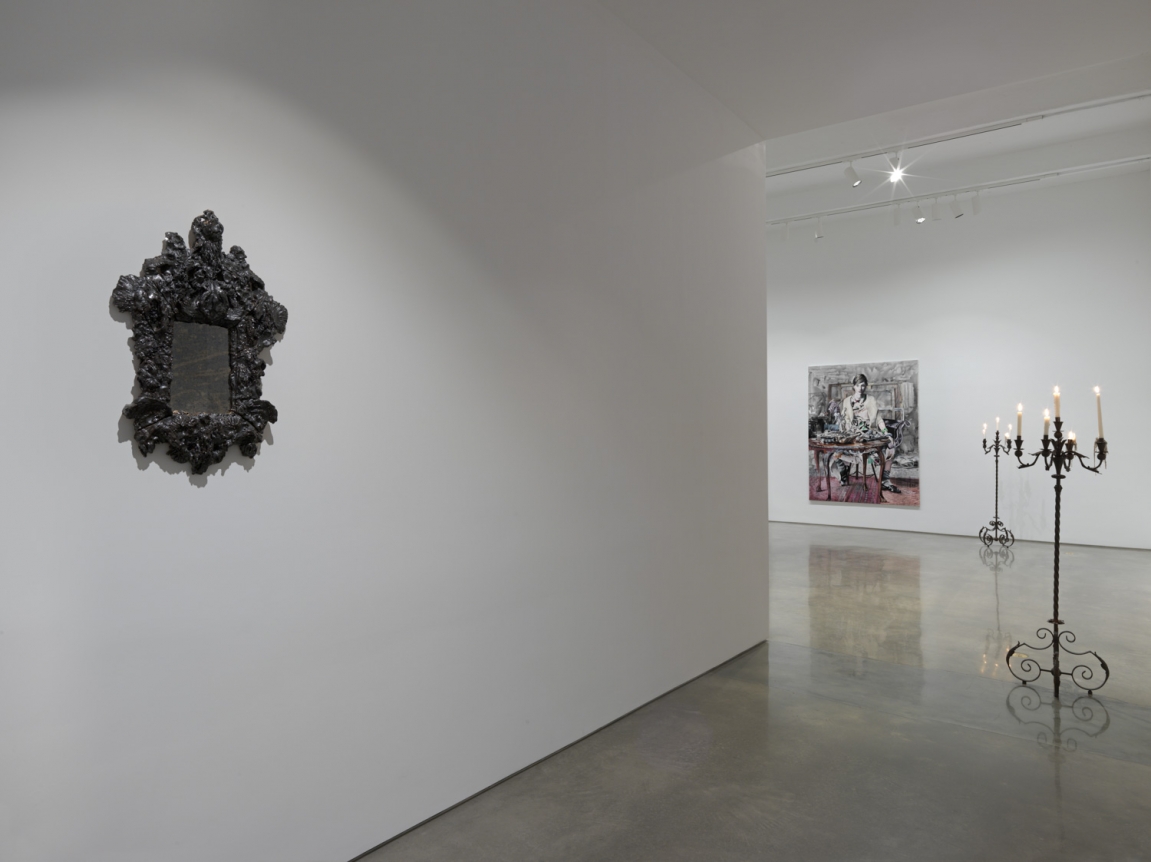 Paulina Olowska, "Wisteria, Mysteria, Hysteria." Installation view, 2016. Metro Pictures, New York.
