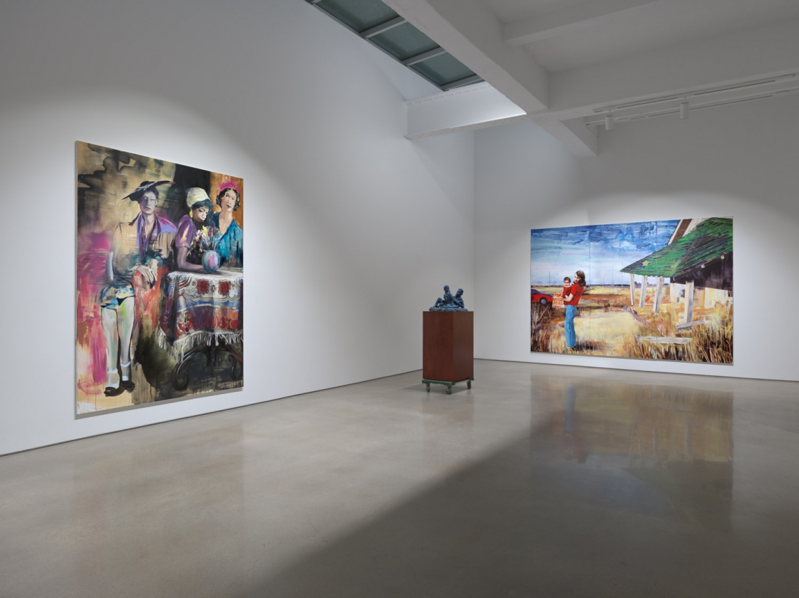 Paulina Olowska, "Wisteria, Mysteria, Hysteria." Installation view, 2016. Metro Pictures, New York.