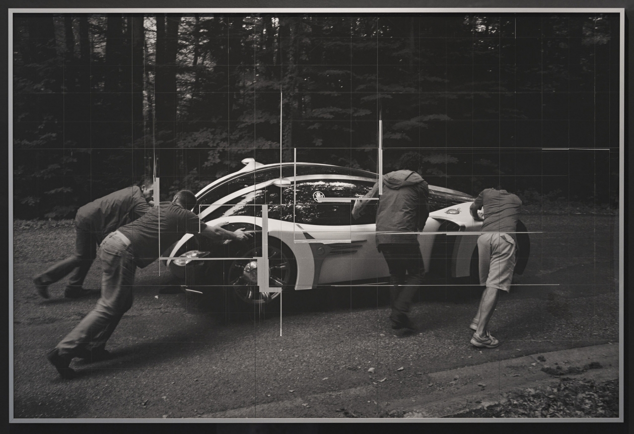 Out of Projection, 2009/2014. Collaged inkjet prints mounted on alucore, Image 39 3/8 x 59 inches (100 x 149.9 cm), Frame 39 5/8 x 59 1/4 inches (100.6 x 150.5 cm).