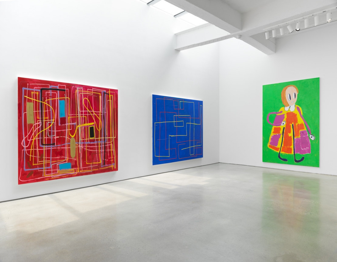 André Butzer. Installation view, 2019. Metro Pictures, New York.