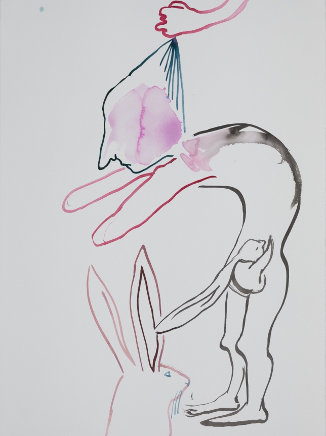 Tomorrow, 2018. Watercolor on paper mounted to dibond, 29 1/4 x 21 1/2 inches (74.3 x 54.6 cm).