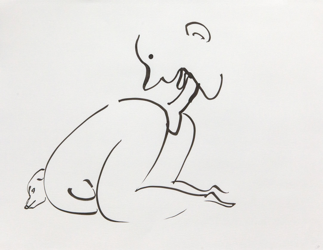 Tropics of Love, 2014. Ink on paper mounted to dibond, 19 3/8 x 25 1/2 inches (49.2 x 64.8 cm).