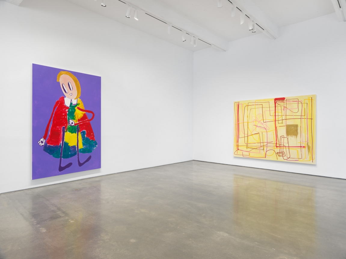 André Butzer. Installation view, 2019. Metro Pictures, New York.