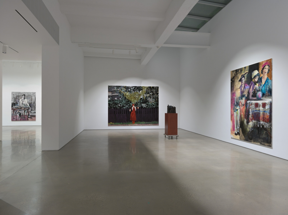 Paulina Olowska, "Wisteria, Mysteria, Hysteria." Installation view, 2016. Metro Pictures, New York.