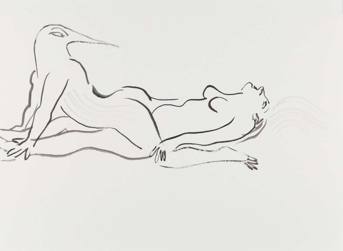 Tropics of Love, 2014. Ink on paper mounted to dibond, 21 1/2 x 27 inches (54.6 x 68.6 cm).