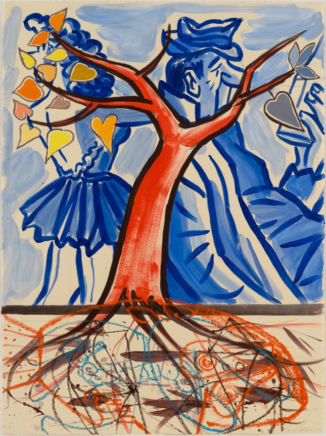 David Salle Untitled 2020 acrylic and oil bar on paper
