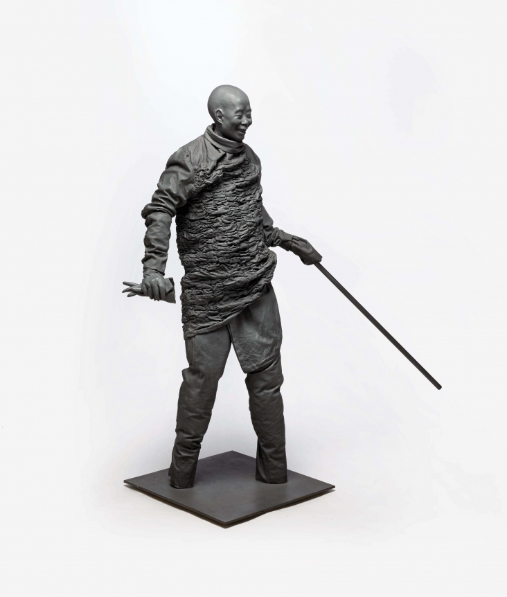 Juan Muñoz Walking with a pointing stick, 2001