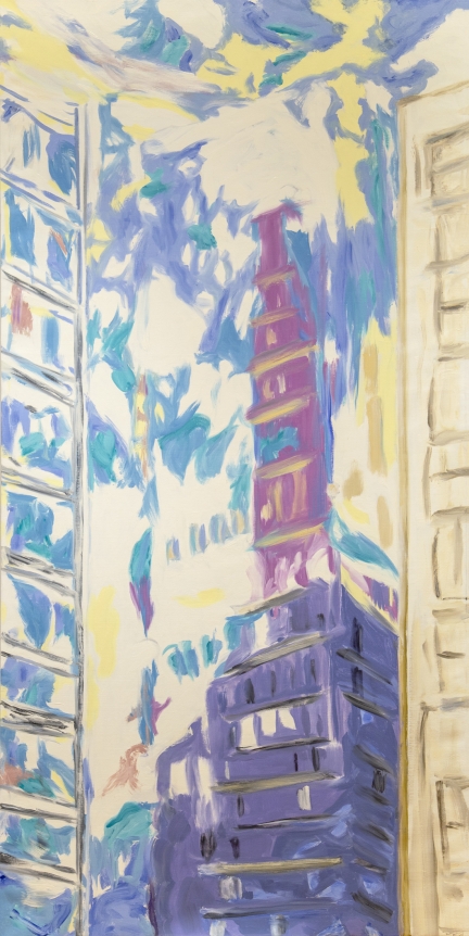 Martha Diamond, New York with Purple no. 3, 2000
