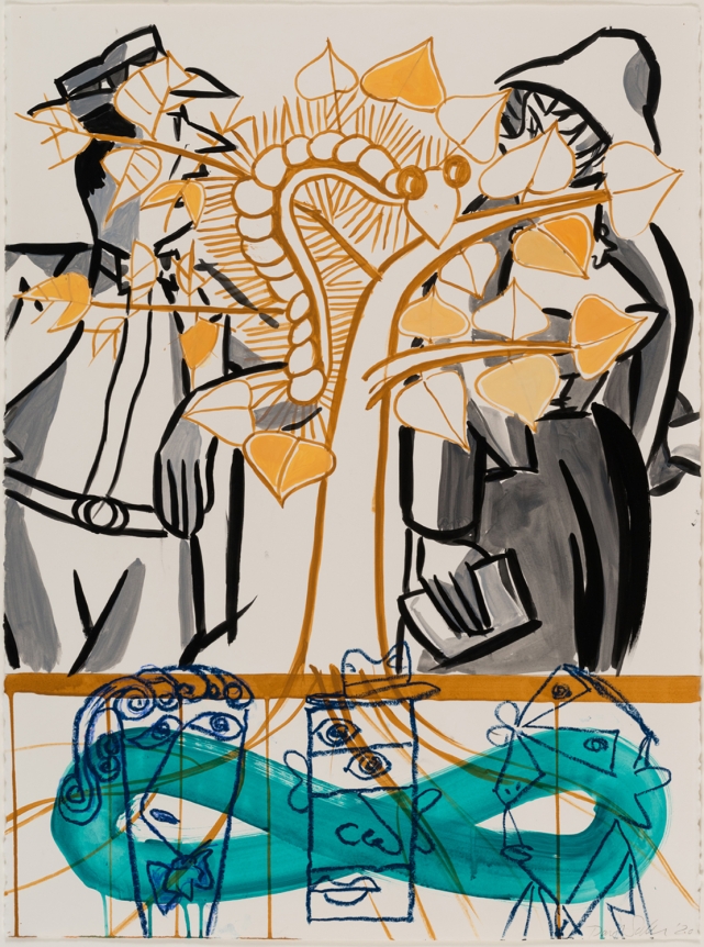 David Salle Untitled 2020 acrylic and oil bar on paper