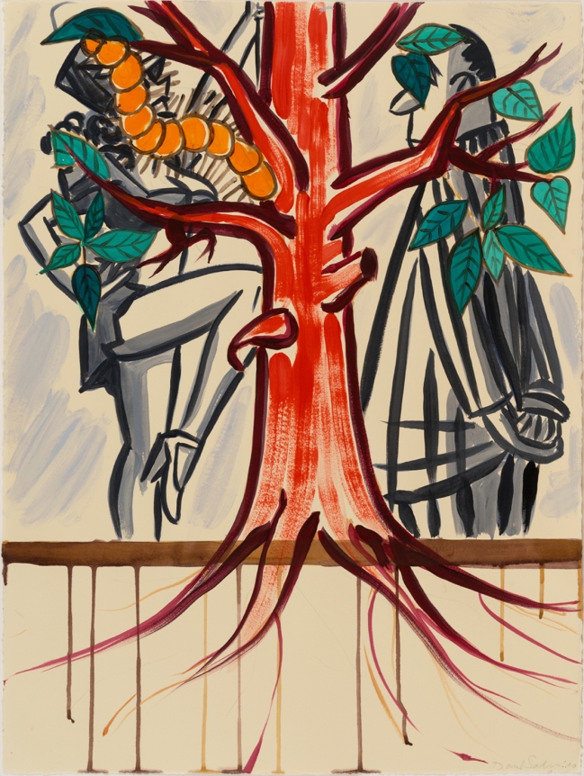 David Salle Untitled 2020 ink and acrylic on paper