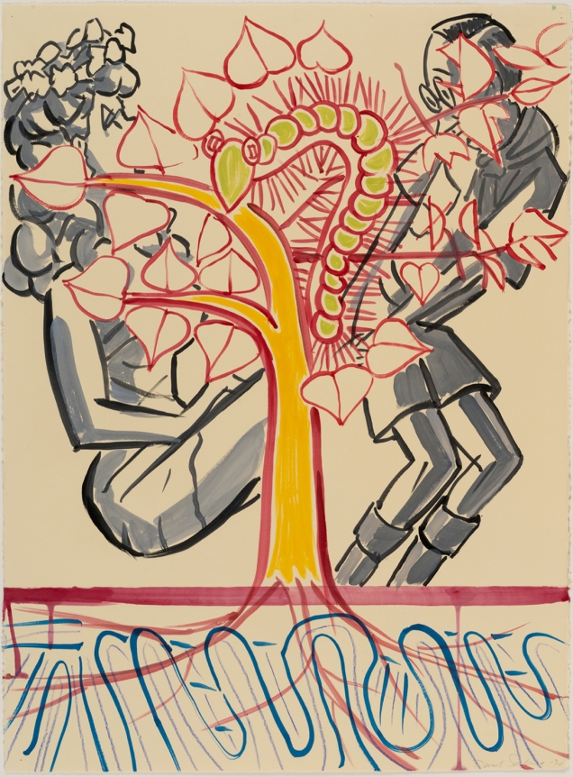 David Salle Untitled 2020 ink and acrylic on paper