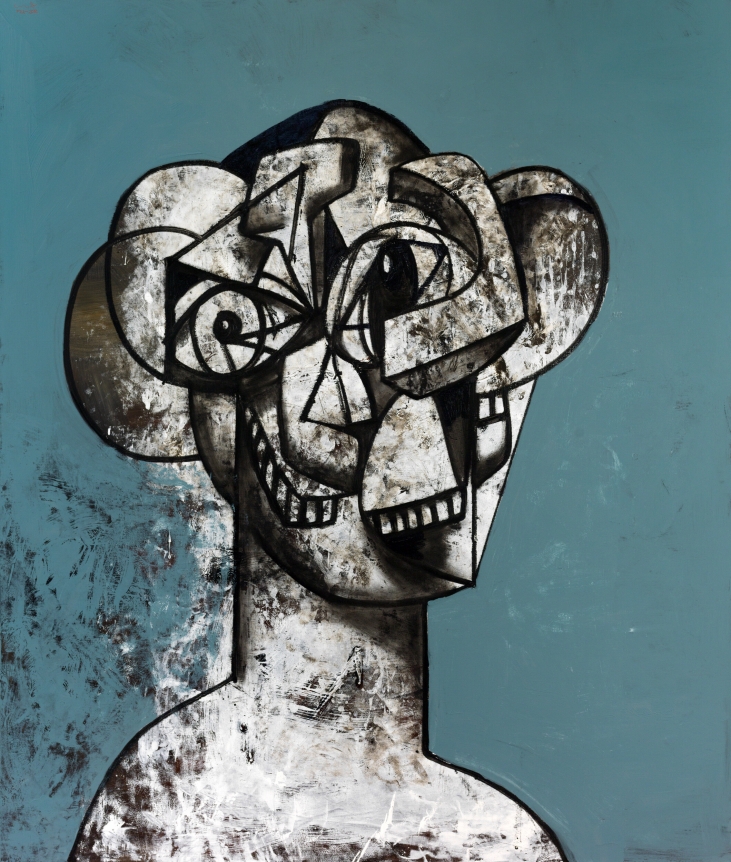 George Condo Monolithic Head Composition, 2018