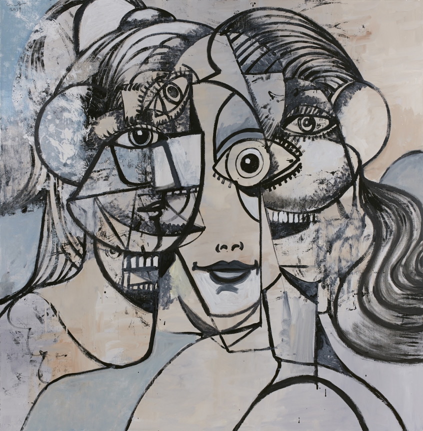 George Condo, Linear Portrait 1, 2019