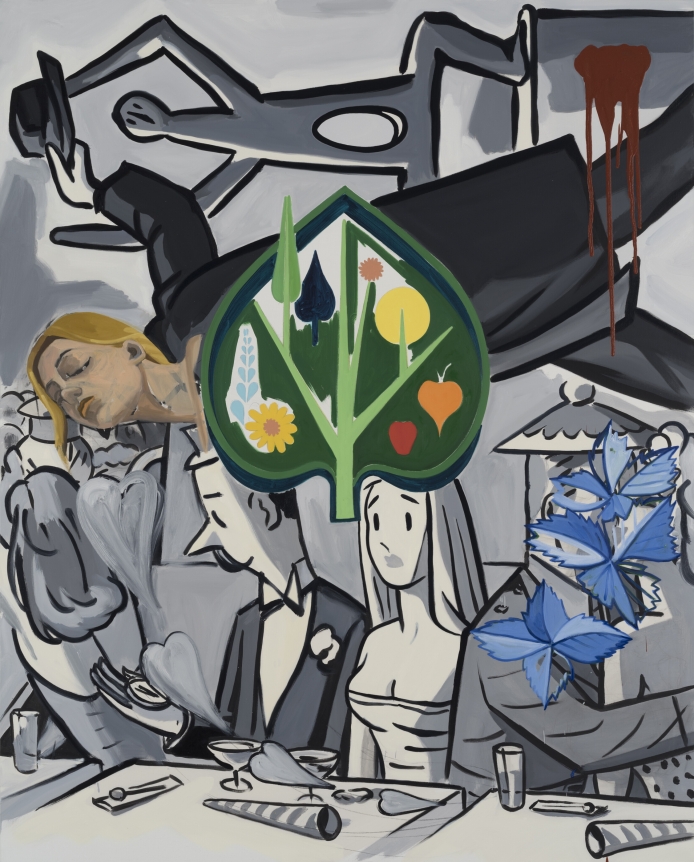 David Salle, New Years Party