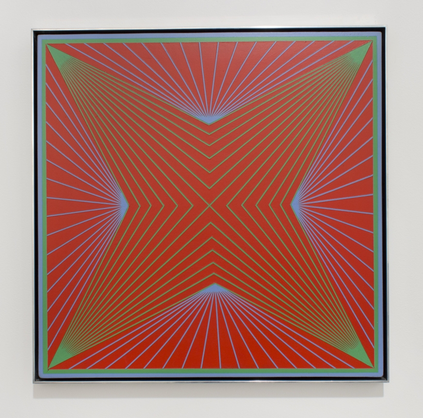 Richard Anuszkiewicz, Corona, op art, red square
