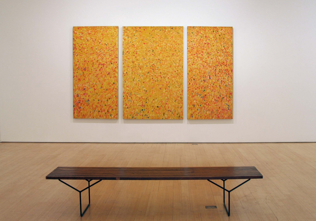 Shirley Goldfarb yellow confetti painting
