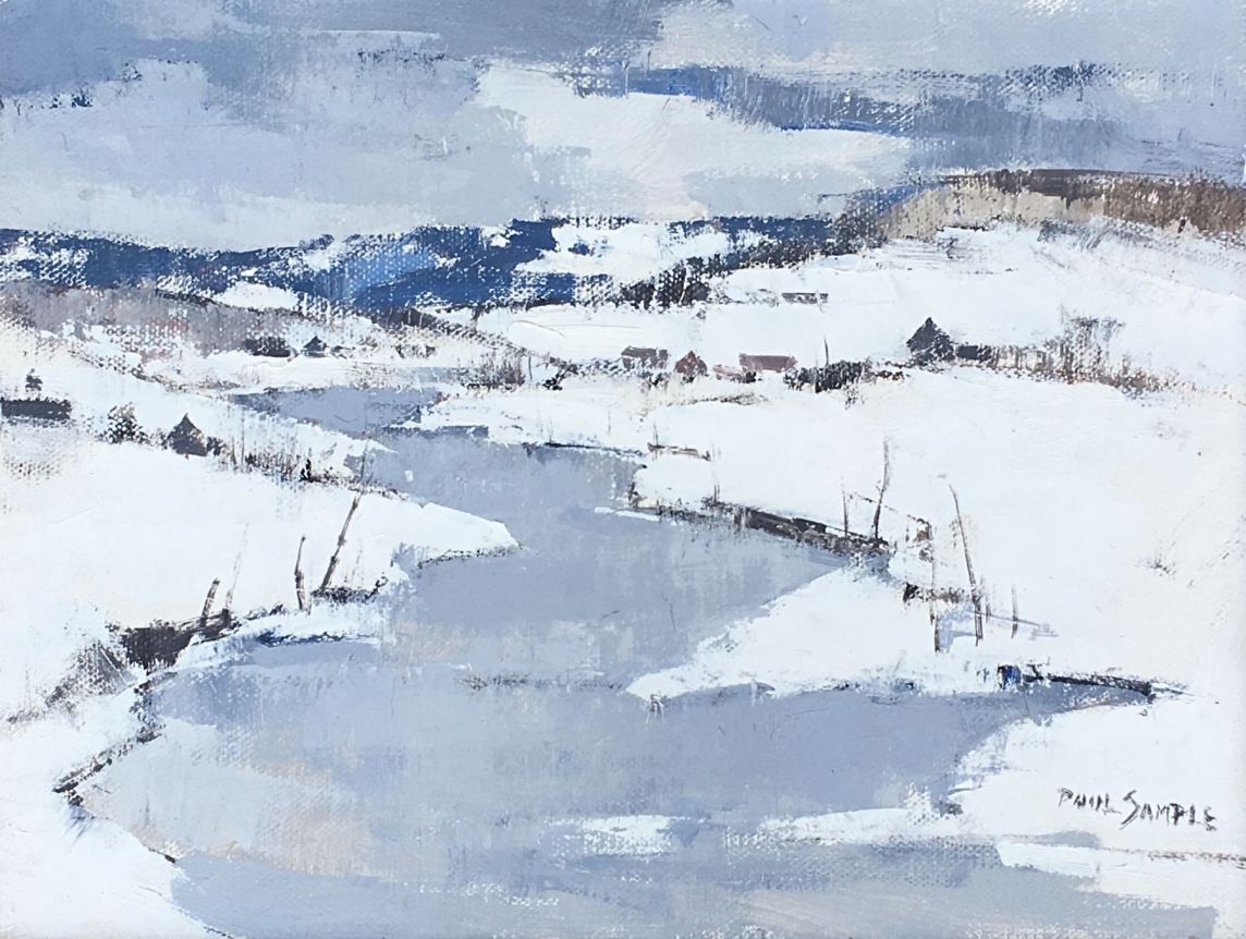 Acrylic painting by Paul Sample entitled "River Valley".