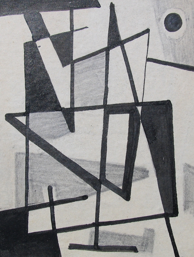 Vaclav Vytlacil untitled abstract black and white painting 002.