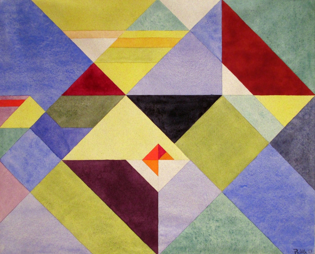 Watercolor entitled "Color Study 1" by Easton Pribble.