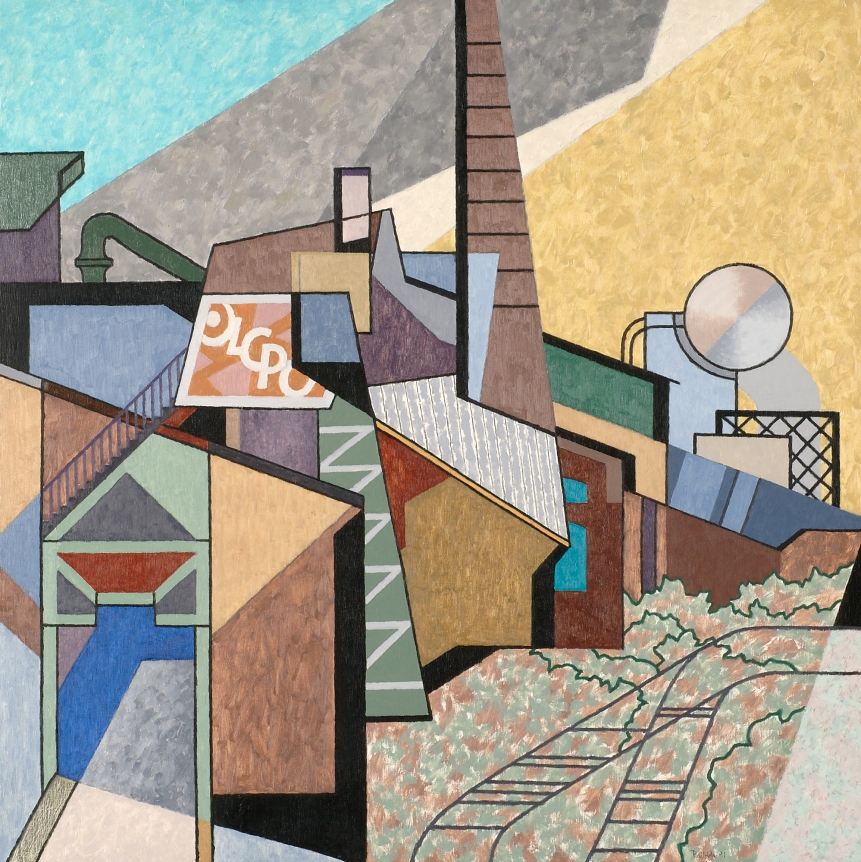 Oil painting entitled "Old Industry #2" by Easton Pribble.