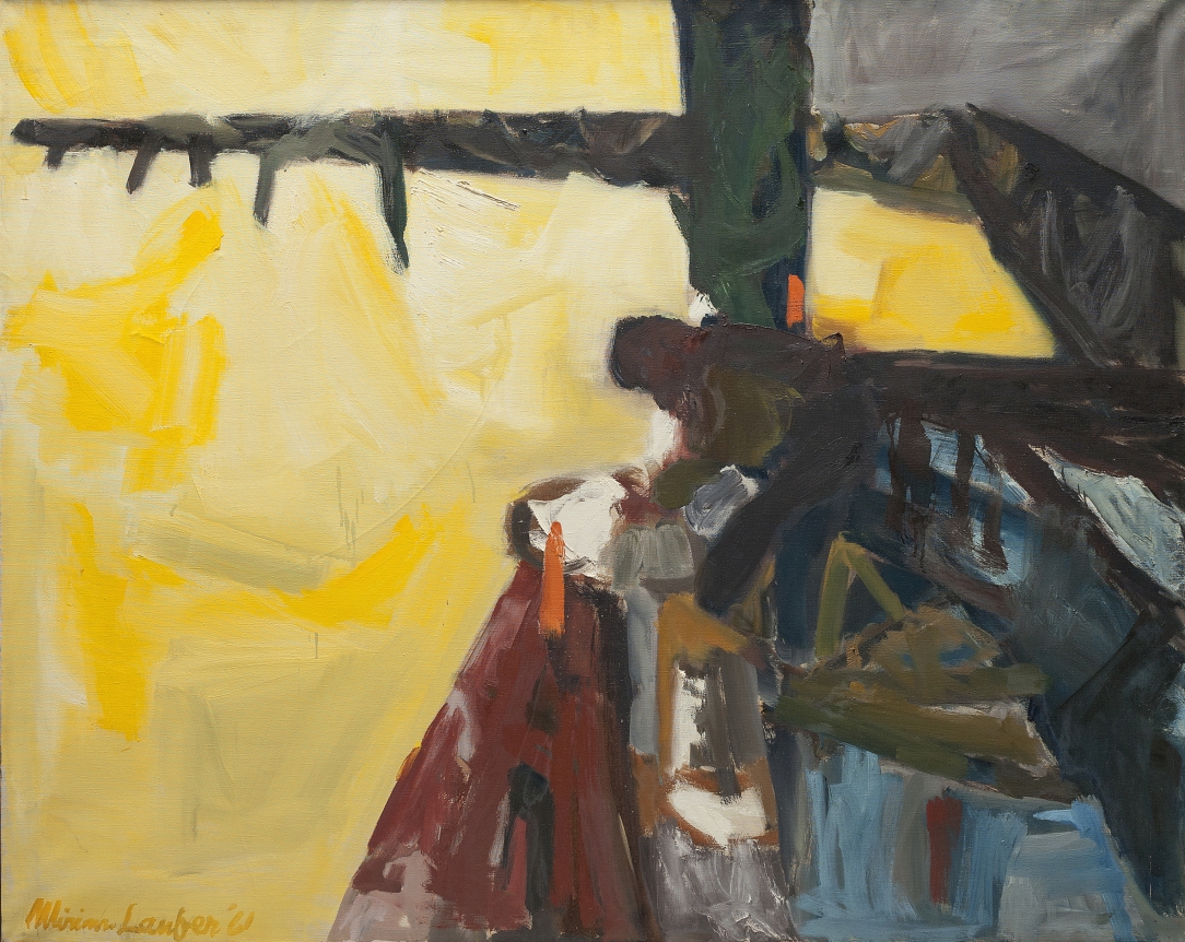 Untitled oil landscape by Miriam Laufer.