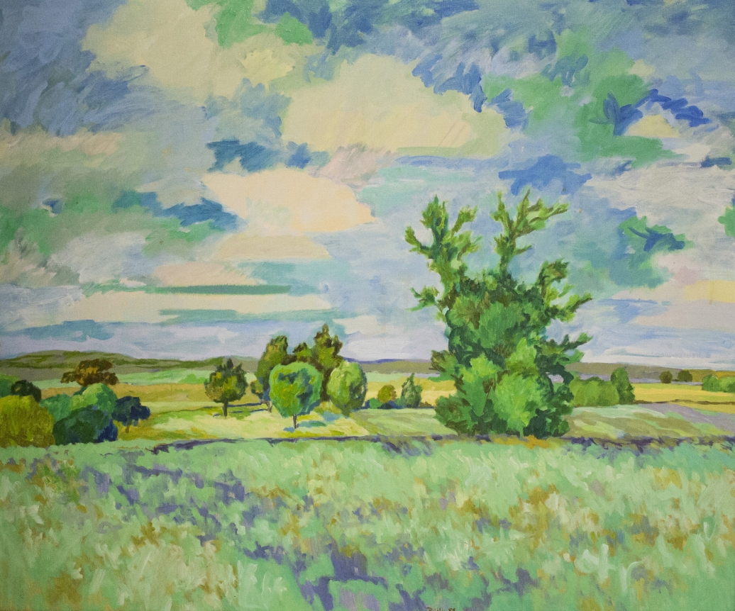 Oil painting of Mount Pleasant Ridge by Easton Pribble.