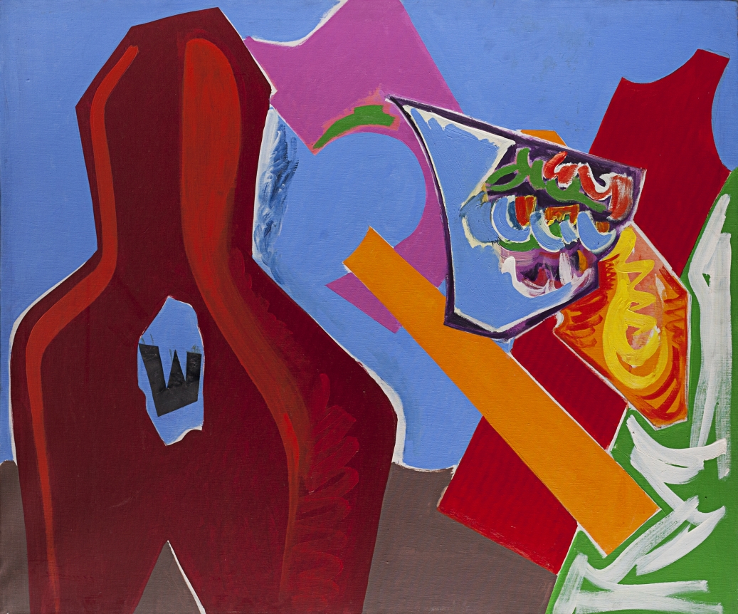 Mixed media collage entitled "Singularity" by Miriam Laufer.