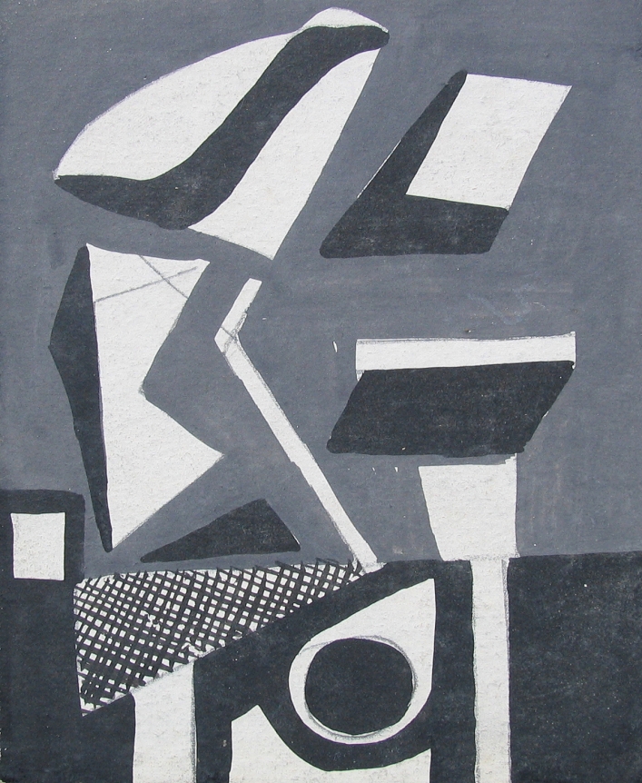 Vaclav Vytlacil untitled abstract black and white painting 005.