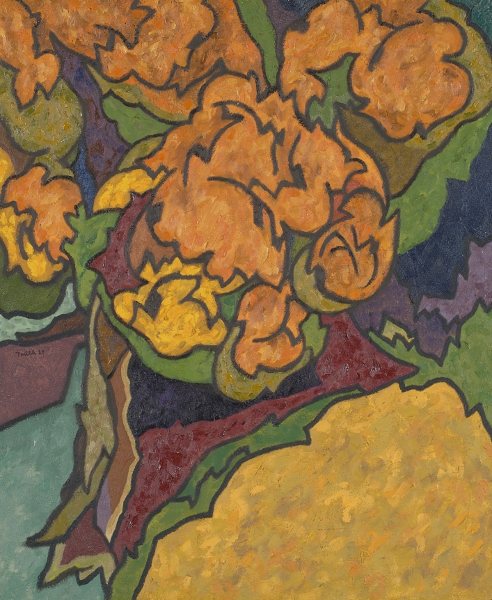 Oil painting entitled "Maple Energy" by Easton Pribble.