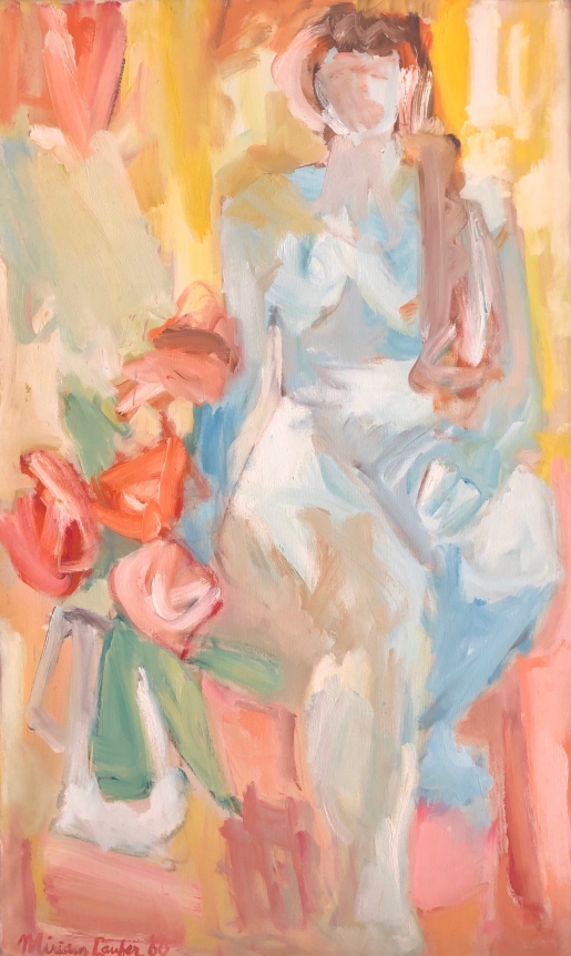 Untitled 1960 female nude by Miriam Laufer.