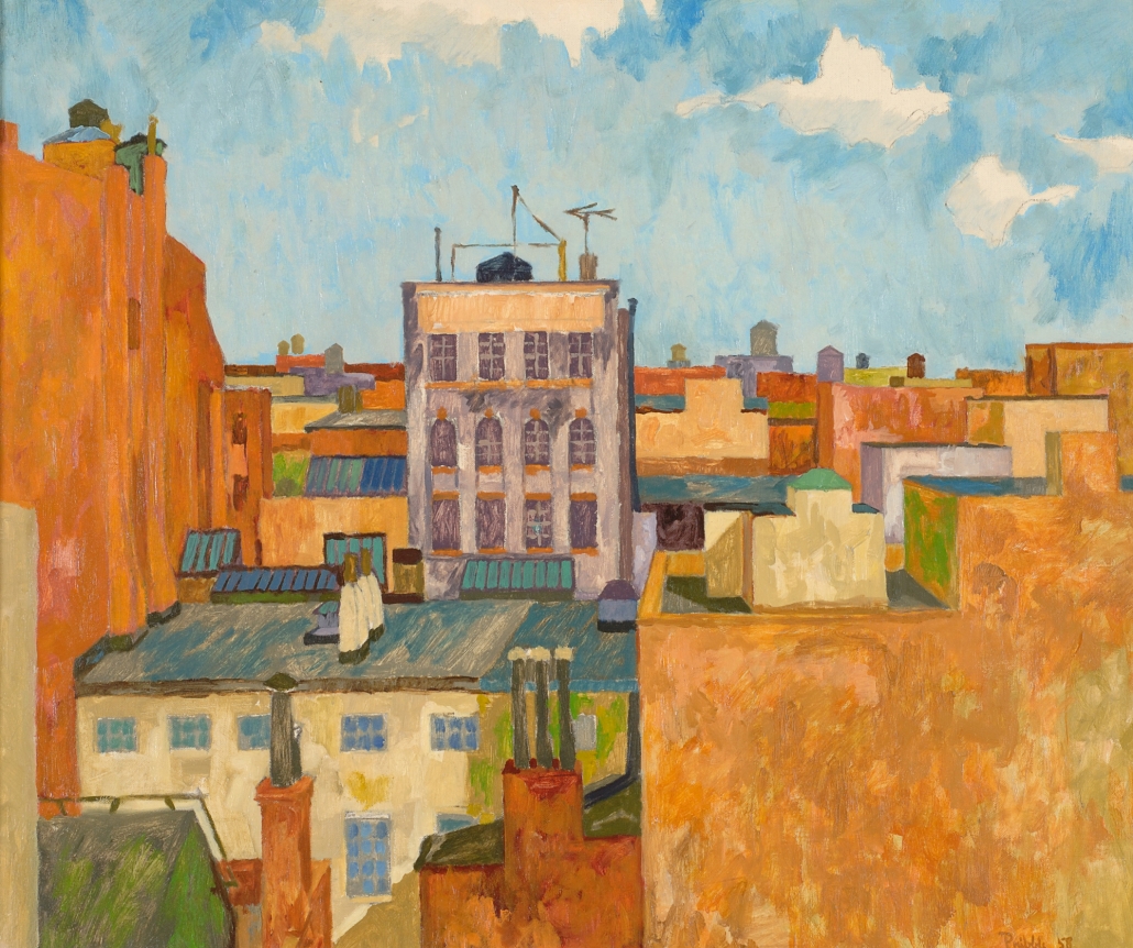 Oil painting of Jones Street in NYC by Easton Pribble.