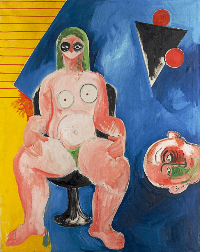 Untitled 1967 oil painting by Miriam Laufer.