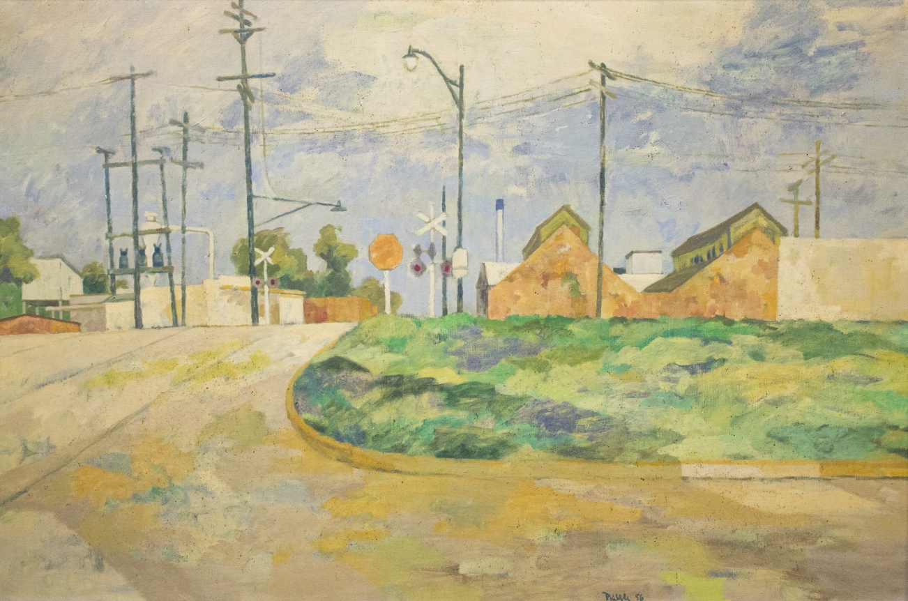 Untitled 1953 Easton Pribble oil painting.