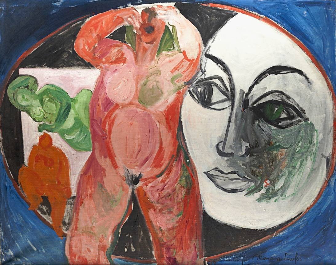 Untitled 1966 oil painting by Miriam Laufer.