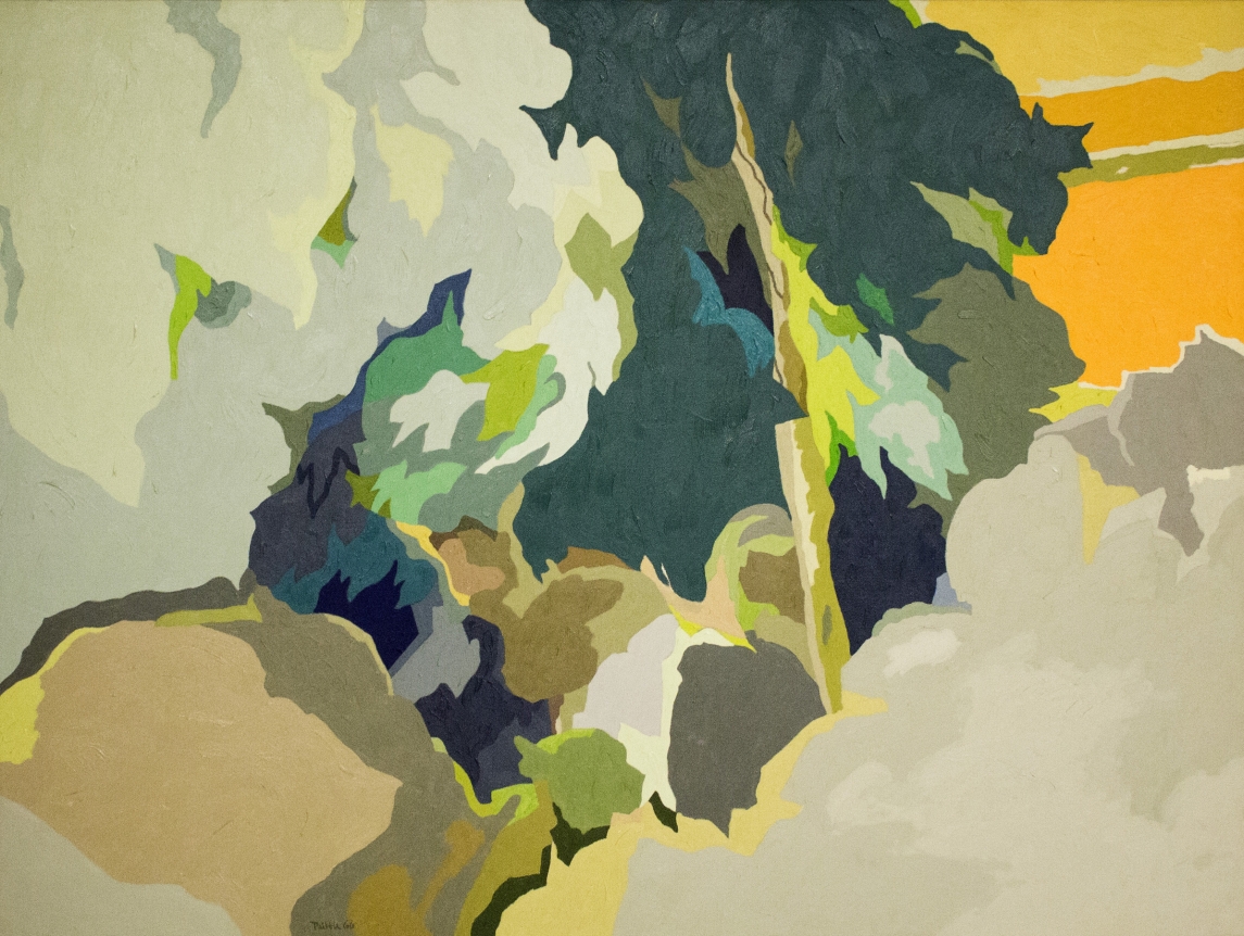 Oil painting of green maples by Easton Pribble.