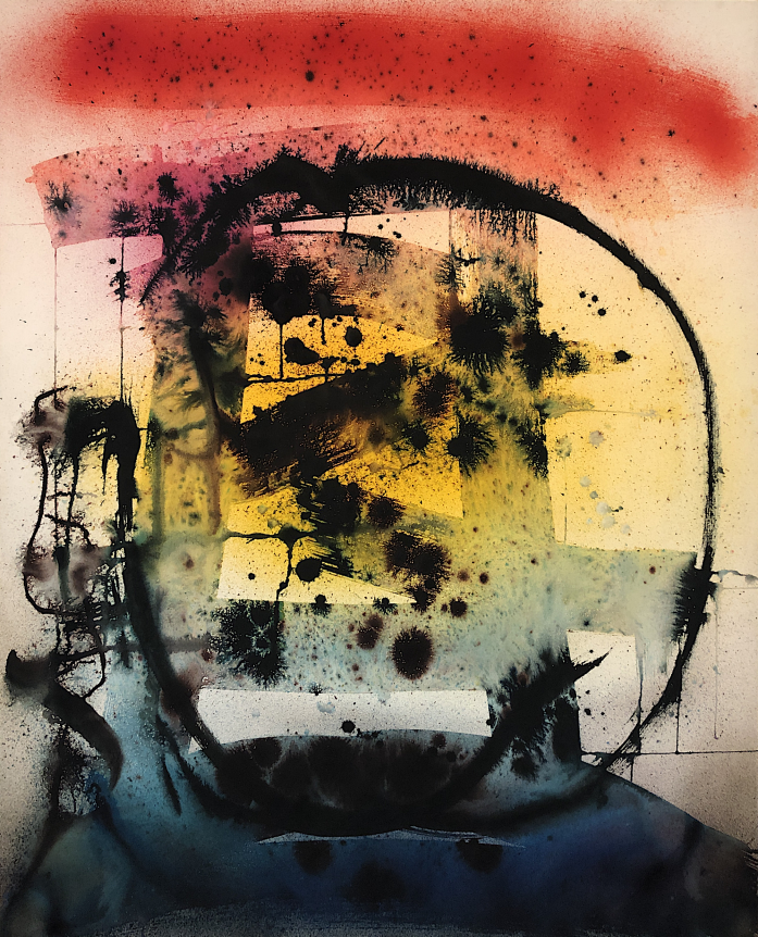 Untitled Fred Martin mixed media artwork.