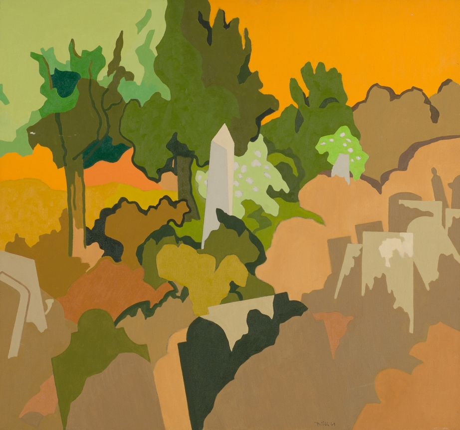 Oil painting of a landscape at Norway, NY by Easton Pribble.