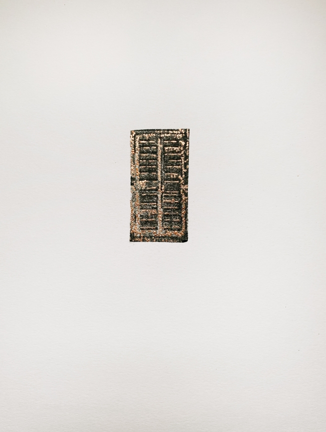Najmun Nahar Keya Corinthian Dhaka (13) Charcoal, graphite, rabbit skin glue, copper, on Fabriano archival paper 11 x 14 2019