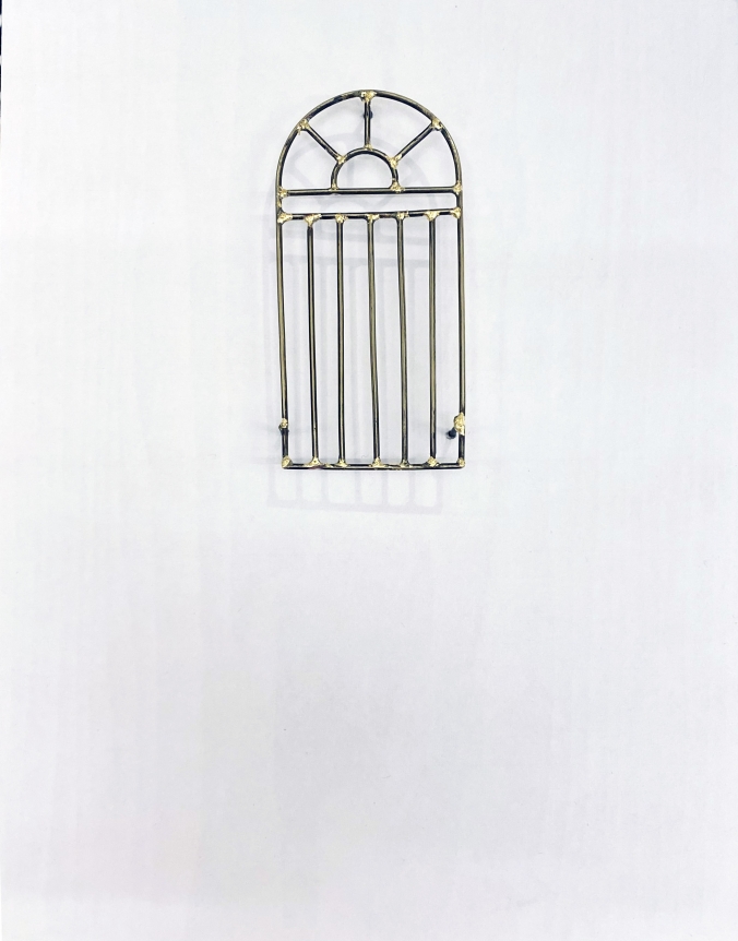 Najmun Nahar Keya Yume-no-sen (15) Gas welded brass and gold leaf on Japanese paper, wood, archival glue 12 x 9.4 in. 2019