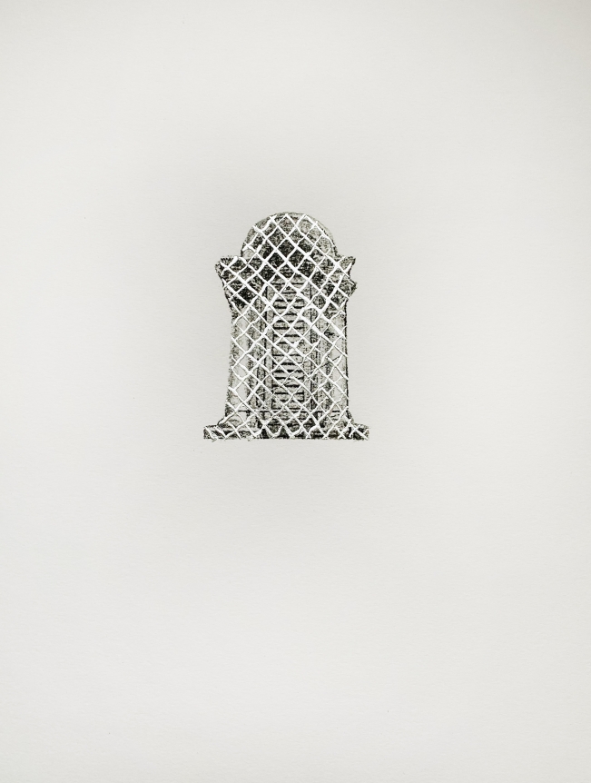 Najmun Nahar Keya Corinthian Dhaka (18) Charcoal, graphite, rabbit skin glue, silver, on Fabriano archival paper 11 x 14 2019