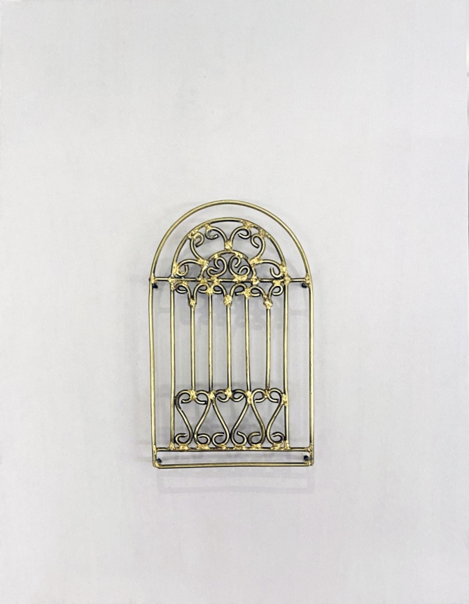 Najmun Nahar Keya Yume-no-sen (16) Gas welded brass and gold leaf on Japanese paper, wood, archival glue 12 x 9.4 in. 2019