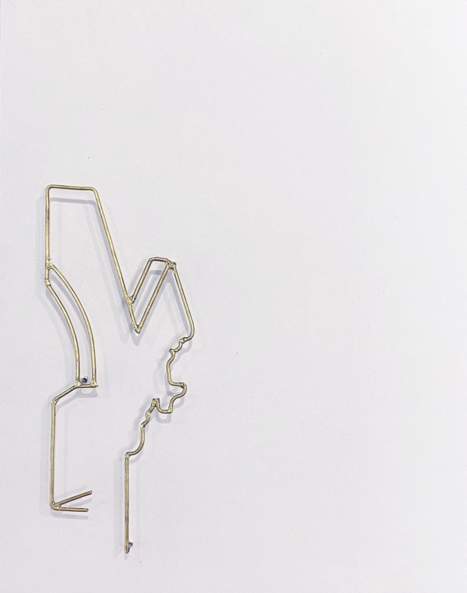 Najmun Nahar Keya Yume-no-sen (1) Gas welded brass and gold leaf on Japanese paper, wood, archival glue 16 x 11.5 in. 2019