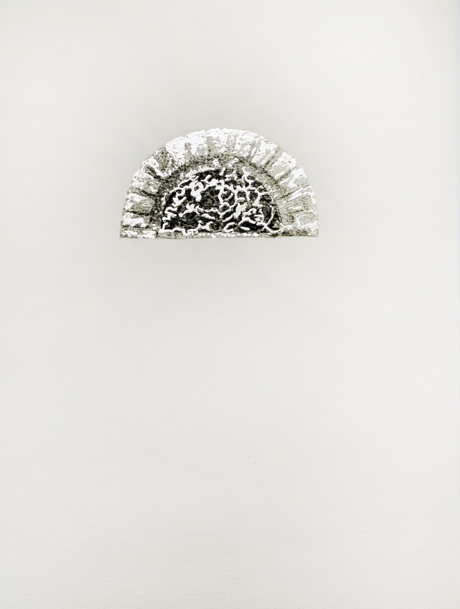 Najmun Nahar Keya Corinthian Dhaka (15) Charcoal, graphite, rabbit skin glue, silver, on Fabriano archival paper 11 x 14 in. 2019